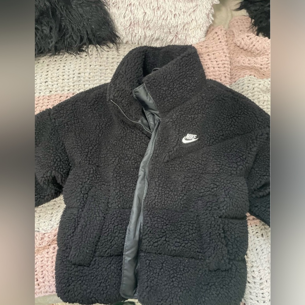 Women’s Nike Black Sherpa Puffer Jacket